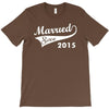 married since 2015   mens funny wedding marriage T-Shirt