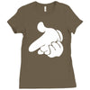 mouse hands ym Ladies Fitted T-Shirt