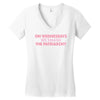 on wednesdays we smash the patriarchy Women's V-Neck T-Shirt