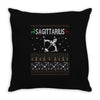 sagittarius christmas ugly sweater Throw Pillow