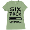 six pack loading Ladies Fitted T-Shirt