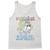 unicorns are born in april cute unicorn Tank Top