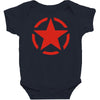 military starfunny retro army war vietnam usa britain fashion Baby Bodysuit