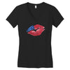 4th of July Lip Women's V-Neck T-Shirt