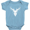 deer head vector white logo Baby Bodysuit