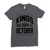kings are born in october Ladies Fitted T-Shirt