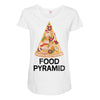 pizza lover's food pyramid Maternity Scoop Neck T-shirt