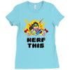 gamer gremlin stole pog Ladies Fitted T-Shirt
