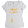 Muggle On Board Orange Women's Triblend Scoop T-shirt