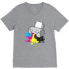 puker printer V-Neck Tee