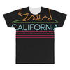 neon sign california republic flag bear All Over Men's T-shirt