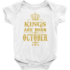 kings are born  october Baby Bodysuit
