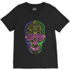 skull neon V-Neck Tee