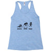 swim bike and run Racerback Tank
