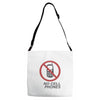 no cell phones Adjustable Strap Totes