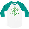 snowflake geek usb green 3/4 Sleeve Shirt