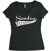 sunday funday (white) Women's Triblend Scoop T-shirt
