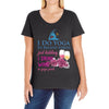 yoga and wine Ladies Curvy T-Shirt