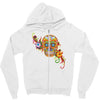 women's sugar skull purple Zipper Hoodie
