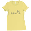 hunting heartbeat Ladies Fitted T-Shirt