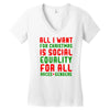 all i want for christmas Women's V-Neck T-Shirt