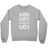 read books drink coffee eat chocolate pet cats Crewneck Sweatshirt