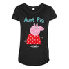 peppa pig aunt pig Maternity Scoop Neck T-shirt