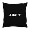 adopt paw sticker vinyl decal dog cat pet puppy Throw Pillow