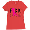 fuck cancer Ladies Fitted T-Shirt