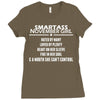 Smartass November Girl Ladies Fitted T-Shirt