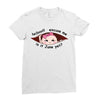 June Peeking Out Asian Baby Girl Ladies Fitted T-Shirt