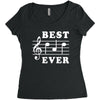 Best Dad Ever Funny Music Note Women's Triblend Scoop T-shirt