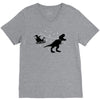 noel dinosaur V-Neck Tee