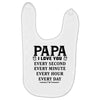 I Love you Papa Baby Bibs