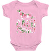 dachshund floral Baby Bodysuit