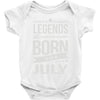 legends are born in july Baby Onesie