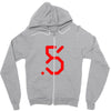red logo best Zipper Hoodie