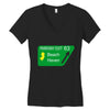 gps logo free exit 63 beach haven Women's V-Neck T-Shirt