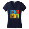 pop art Women's V-Neck T-Shirt