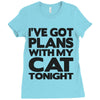 plans with my cats tonight Ladies Fitted T-Shirt