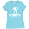 zombies only want a hug bad taste haloween zombie pop culture gift Ladies Fitted T-Shirt