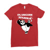 5 Percent Unicorn 95 Percent Ninja Ladies Fitted T-Shirt
