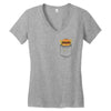 Pocket Burger Women's V-Neck T-Shirt