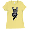 bull dog american falg Ladies Fitted T-Shirt