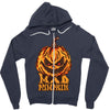 mad halloween pumpkin Zipper Hoodie