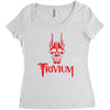 screaming skull Women's Triblend Scoop T-shirt