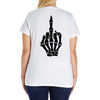 Flipping Someone Off Ladies Curvy T-Shirt