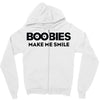 boobies make me smile Zipper Hoodie