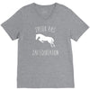 j'peux pas j'ai &eacute;quitation blc V-Neck Tee