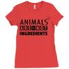 Animals Are Not Ingredients Ladies Fitted T-Shirt